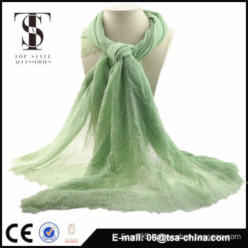 2015 new fashion women polyester thin spring scarf green color